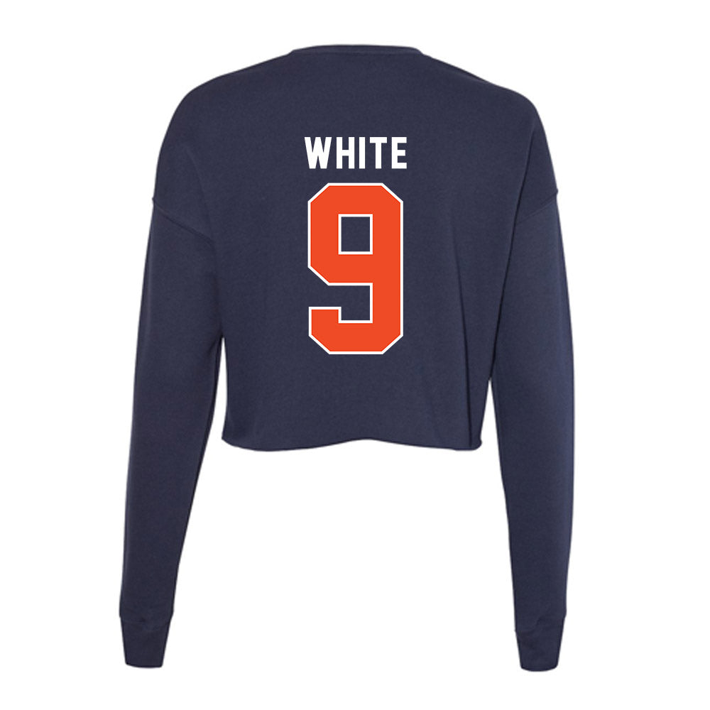 Auburn - NCAA Football : Walker White - Women's Cropped Crew Fleece-1