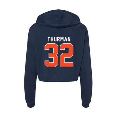 Auburn - NCAA Women's Basketball : Timya Thurman - Women's Crop Fleece Hoodie-1