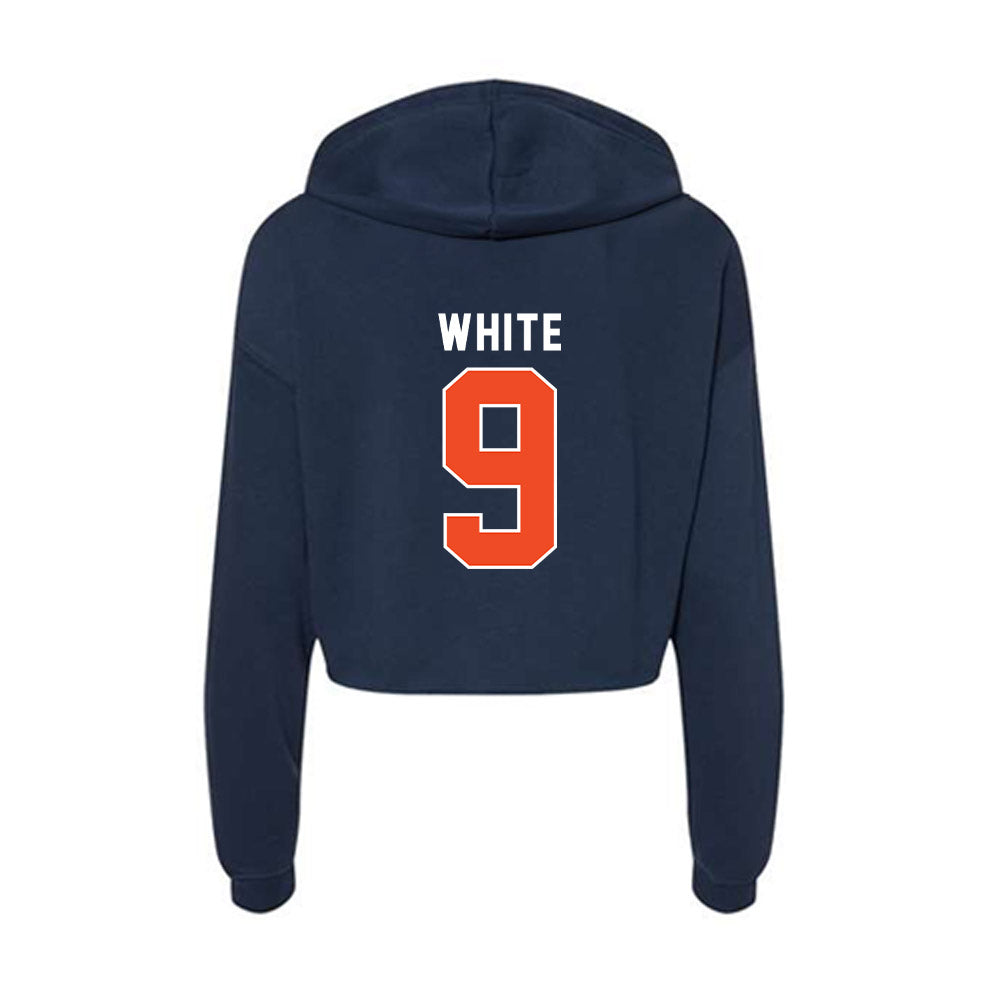 Auburn - NCAA Football : Walker White - Women's Crop Fleece Hoodie-1