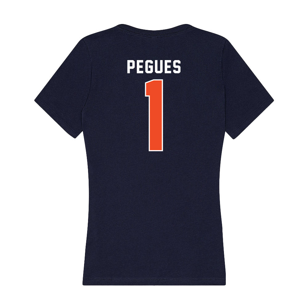 Auburn - NCAA Men's Basketball : JP Pegues - Women's V-Neck T-Shirt-1