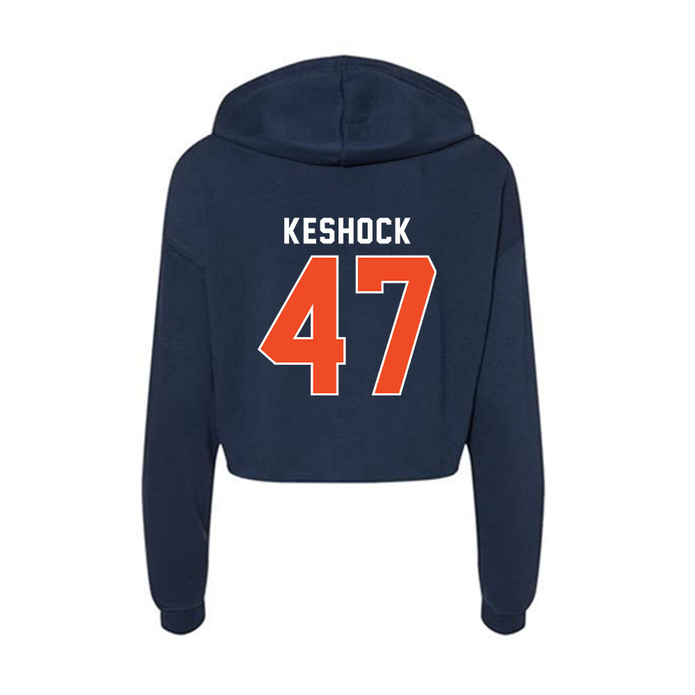 Auburn - NCAA Baseball : Cameron Keshock - Women's Crop Fleece Hoodie-1