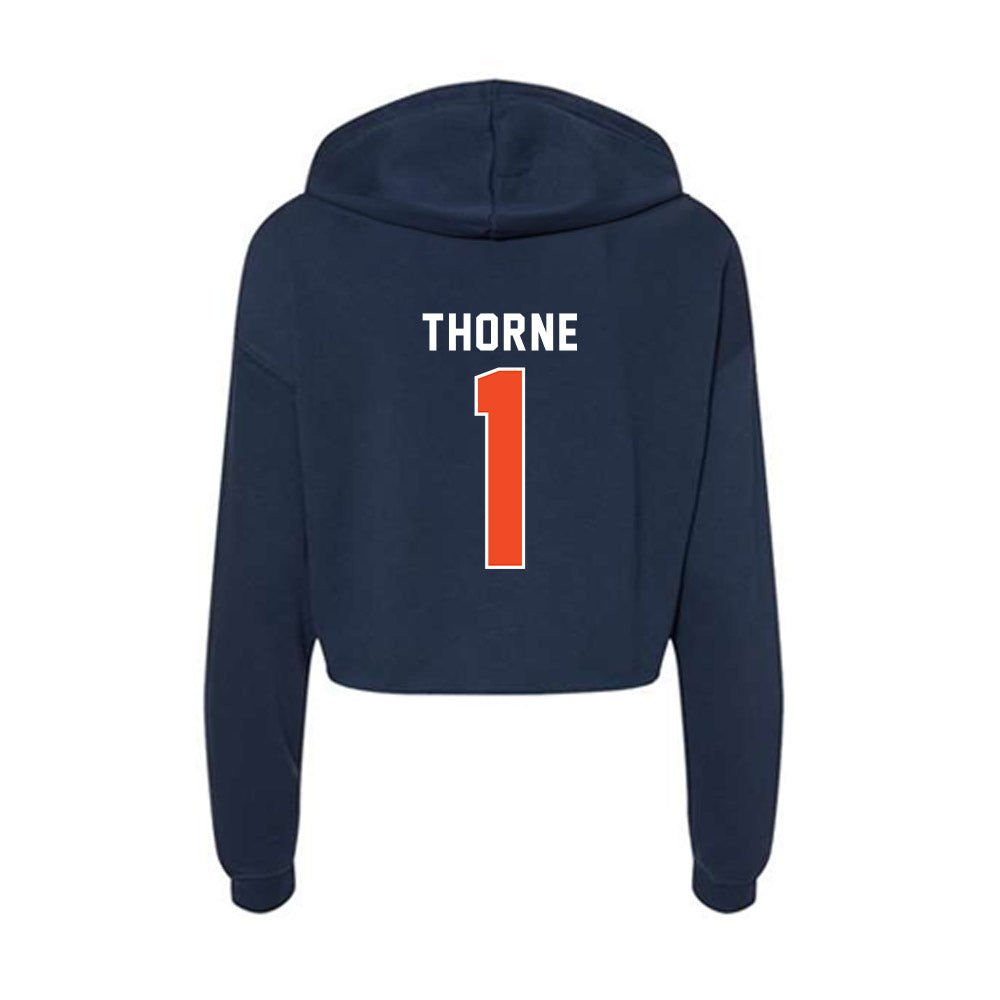 Auburn - NCAA Football : Payton Thorne - Women's Crop Fleece Hoodie-1