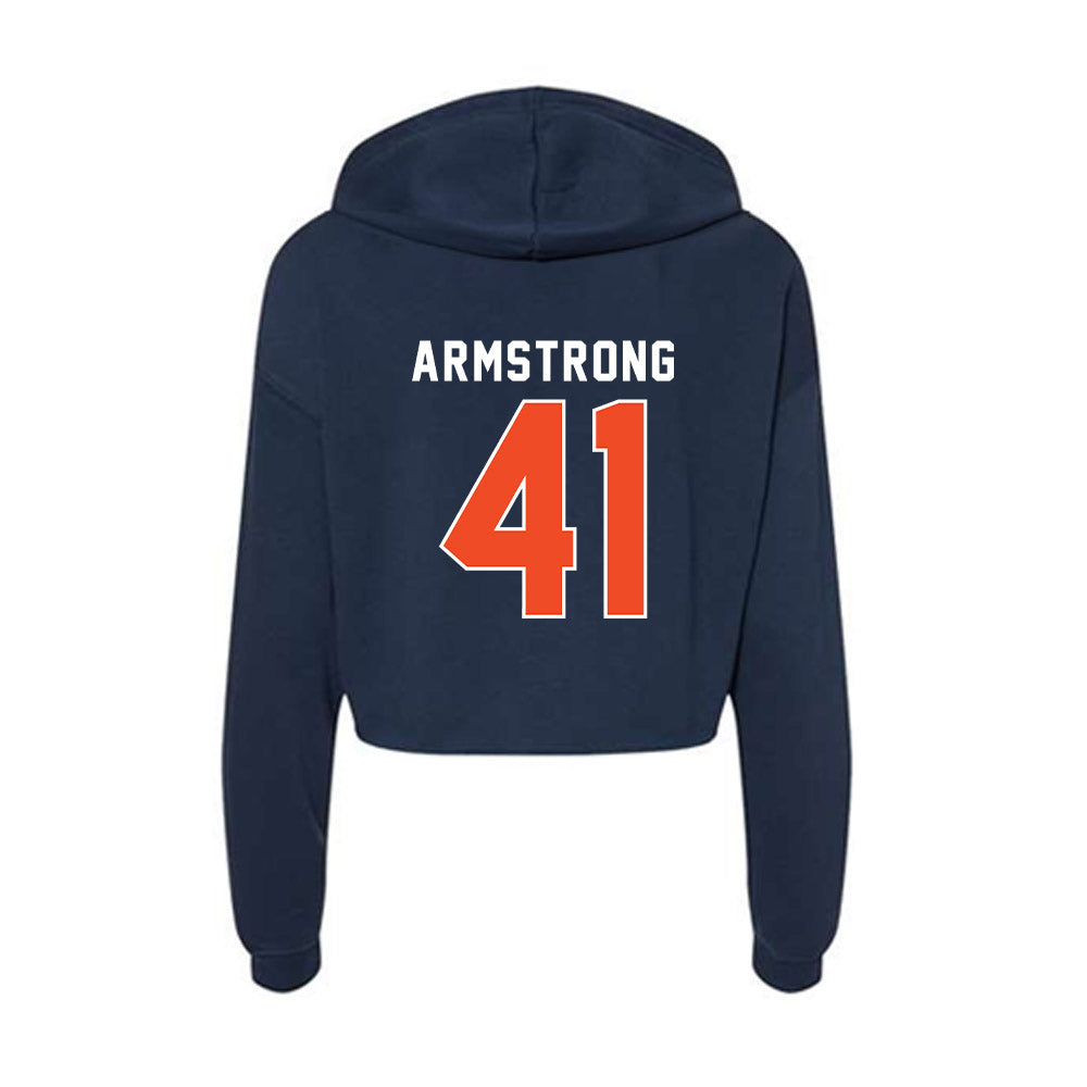 Auburn - NCAA Baseball : John Armstrong - Women's Crop Fleece Hoodie-1