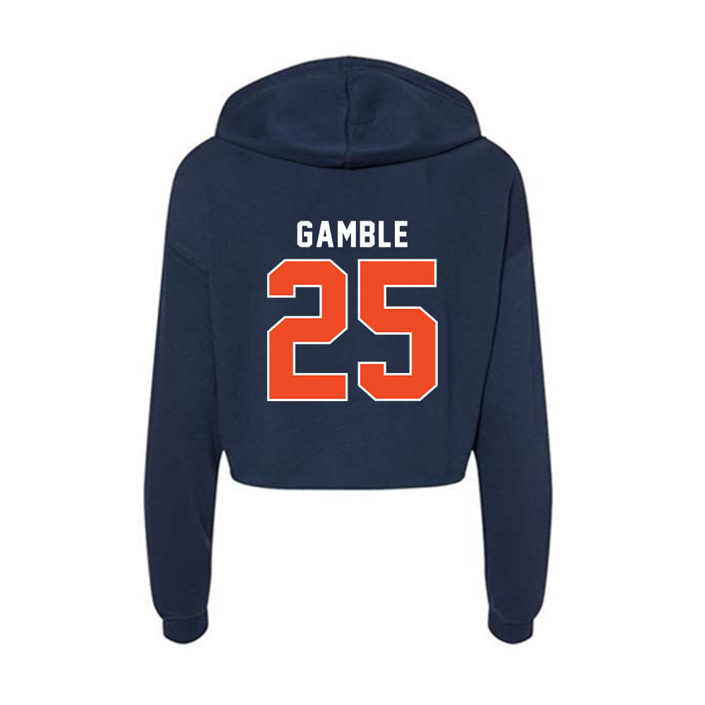 Auburn - NCAA Football : Cole Gamble - Women's Crop Fleece Hoodie-1