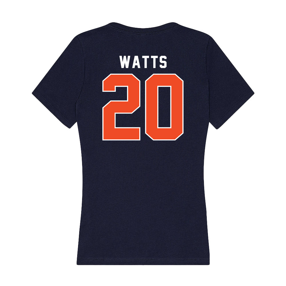 Auburn - NCAA Baseball : Dylan Watts - Women's V-Neck T-Shirt-1