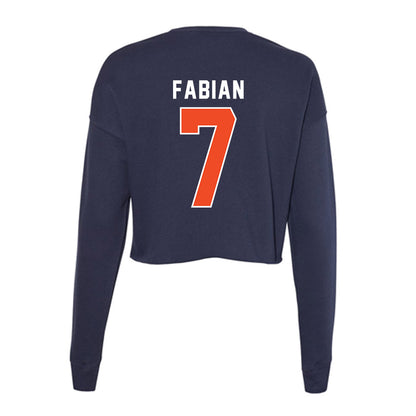 Auburn - NCAA Baseball : Deric Fabian - Women's Cropped Crew Fleece-1