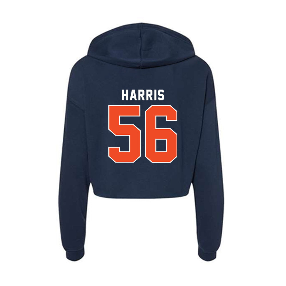 Auburn - NCAA Football : E.J. Harris - Women's Crop Fleece Hoodie-1