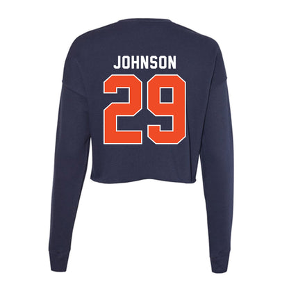 Auburn - NCAA Football : C.J. Johnson - Women's Cropped Crew Fleece-1