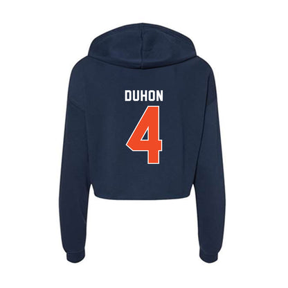 Auburn - NCAA Women's Basketball : Kaitlyn Duhon - Women's Crop Fleece Hoodie-1