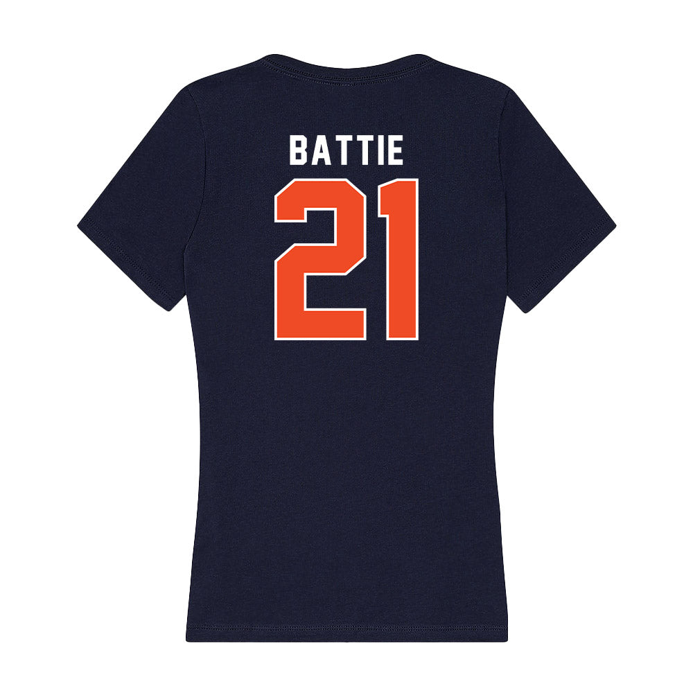 Auburn - NCAA Football : Brian Battie - Women's V-Neck T-Shirt-1