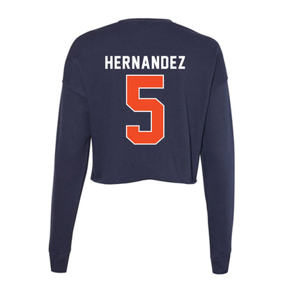 Auburn - NCAA Baseball : Javon Hernandez - Women's Cropped Crew Fleece-1