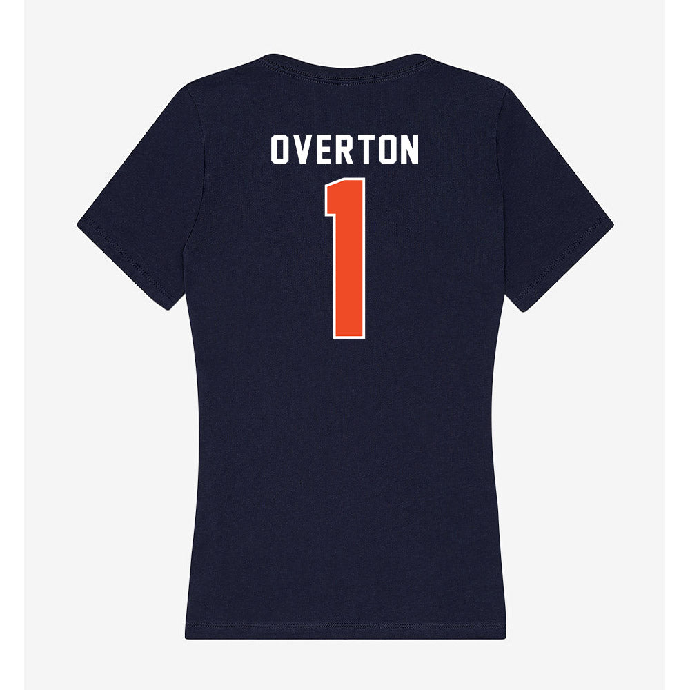 Auburn - NCAA Men's Basketball : Kevin Overton - Women's V-Neck T-Shirt-1