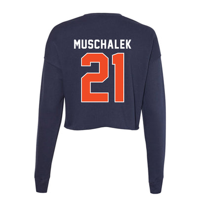 Auburn - NCAA Men's Basketball : Blake Muschalek - Women's Cropped Crew Fleece-1