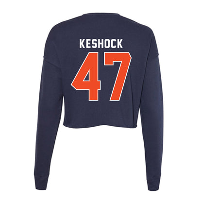 Auburn - NCAA Baseball : Cameron Keshock - Women's Cropped Crew Fleece-1