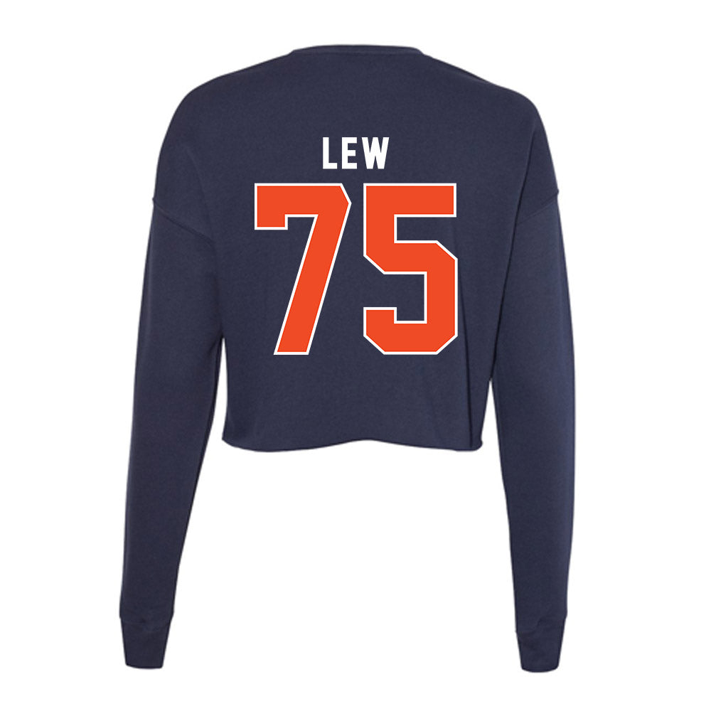 Auburn - NCAA Football : Connor Lew - Women's Cropped Crew Fleece-1