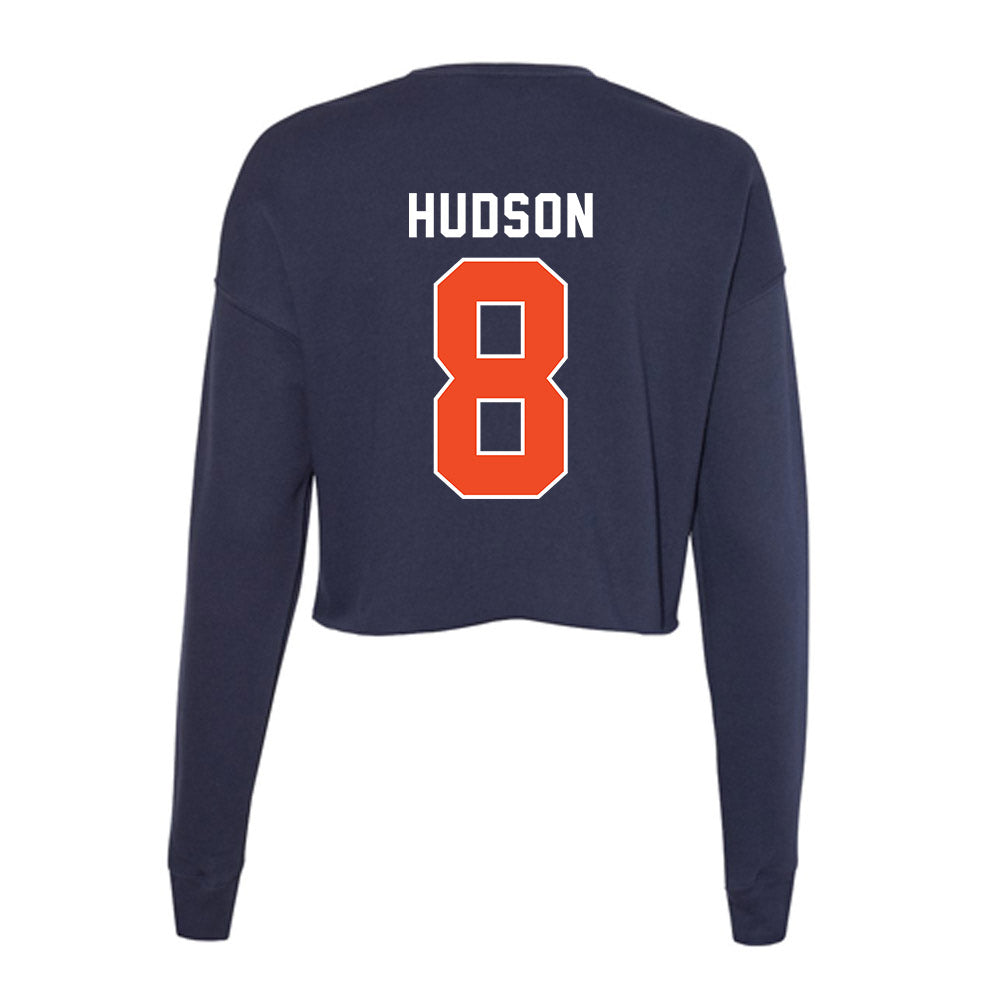 Auburn - NCAA Men's Basketball : Ja'Heim Hudson - Women's Cropped Crew Fleece-1