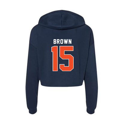 Auburn - NCAA Football : Hank Brown - Women's Crop Fleece Hoodie-1