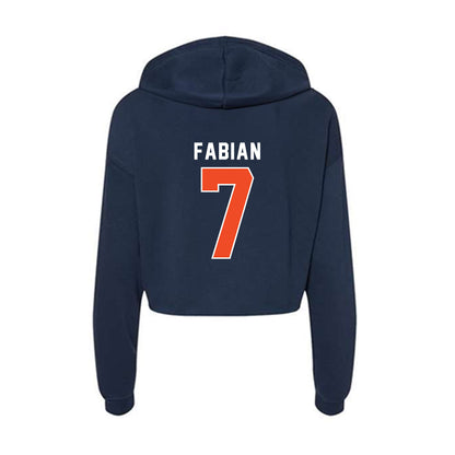 Auburn - NCAA Baseball : Deric Fabian - Women's Crop Fleece Hoodie-1