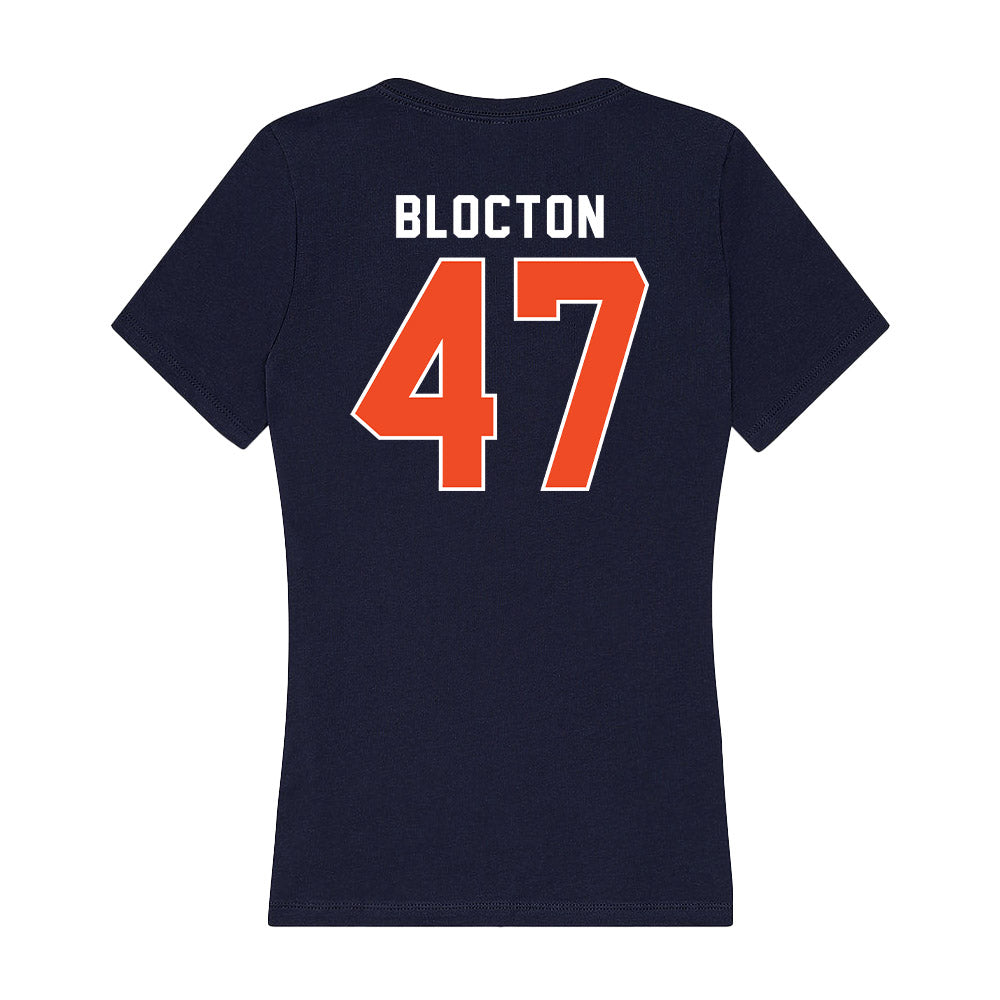 Auburn - NCAA Football : Malik Blocton - Women's V-Neck T-Shirt-1