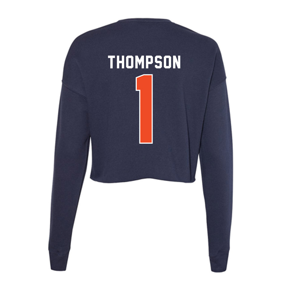 Auburn - NCAA Football : Jerrin Thompson - Women's Cropped Crew Fleece-1