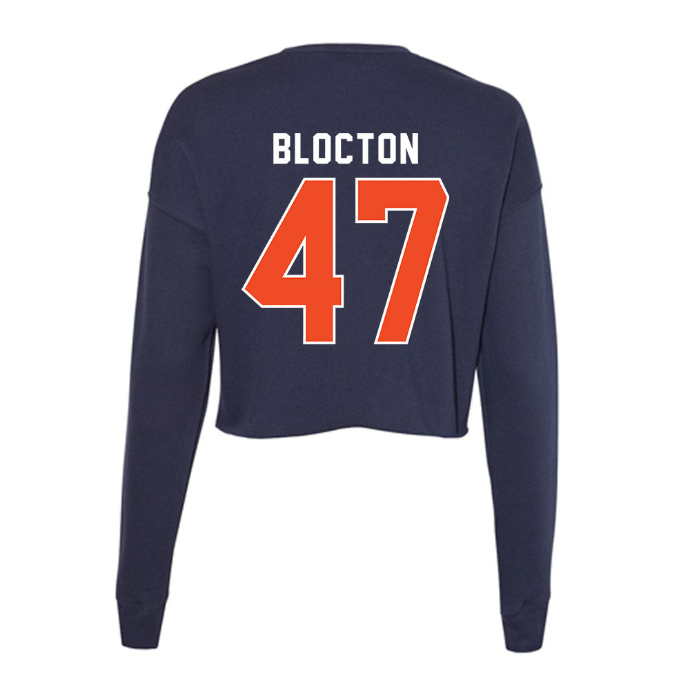 Auburn - NCAA Football : Malik Blocton - Women's Cropped Crew Fleece-1