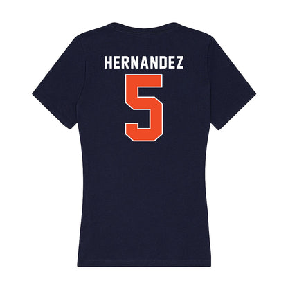 Auburn - NCAA Baseball : Javon Hernandez - Women's V-Neck T-Shirt-1