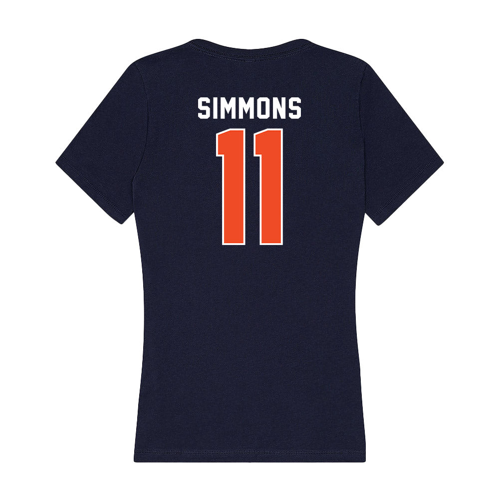 Auburn - NCAA Football : Malcolm Simmons - Women's V-Neck T-Shirt-1