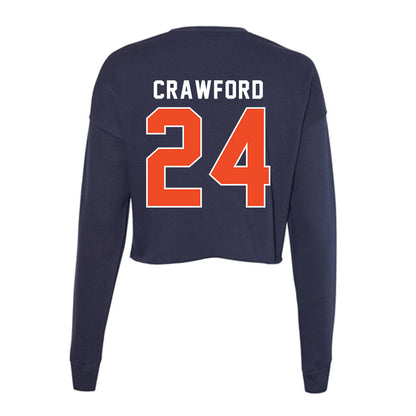 Auburn - NCAA Football : Keyron Crawford - Women's Cropped Crew Fleece-1