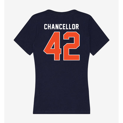 Auburn - NCAA Baseball : Abe Chancellor - Women's V-Neck T-Shirt-1