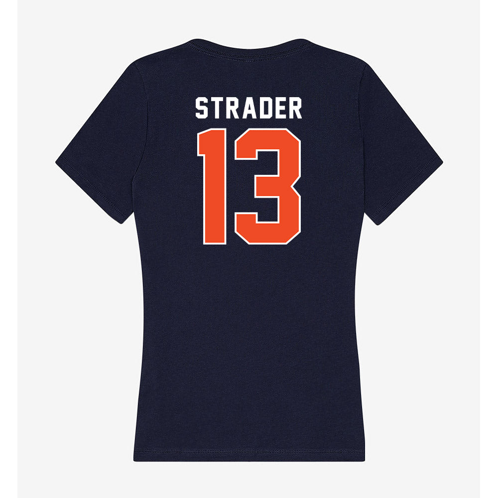 Auburn - NCAA Football : Raion Strader - Women's V-Neck T-Shirt-1