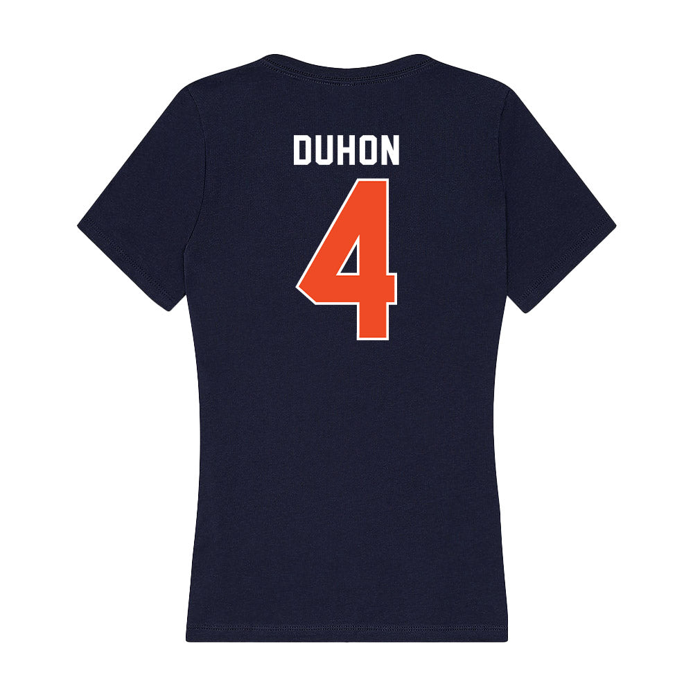 Auburn - NCAA Women's Basketball : Kaitlyn Duhon - Women's V-Neck T-Shirt-1