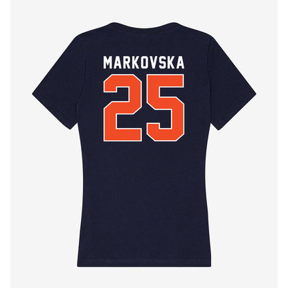 Auburn - NCAA Women's Volleyball : Lizzy Markovska - Women's V-Neck T-Shirt-1