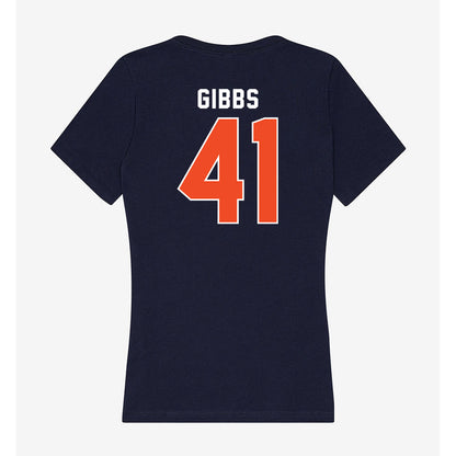 Auburn - NCAA Football : Connor Gibbs - Women's V-Neck T-Shirt-1
