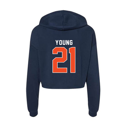 Auburn - NCAA Women's Basketball : Audia Young - Women's Crop Fleece Hoodie-1