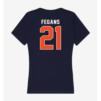 Auburn - NCAA Football : Anquon Fegans - Women's V-Neck T-Shirt-1