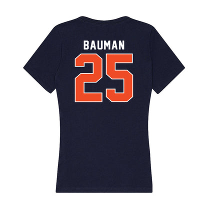 Auburn - NCAA Baseball : Tanner Bauman - Women's V-Neck T-Shirt-1