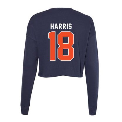 Auburn - NCAA Football : Kaleb Harris - Women's Cropped Crew Fleece-1