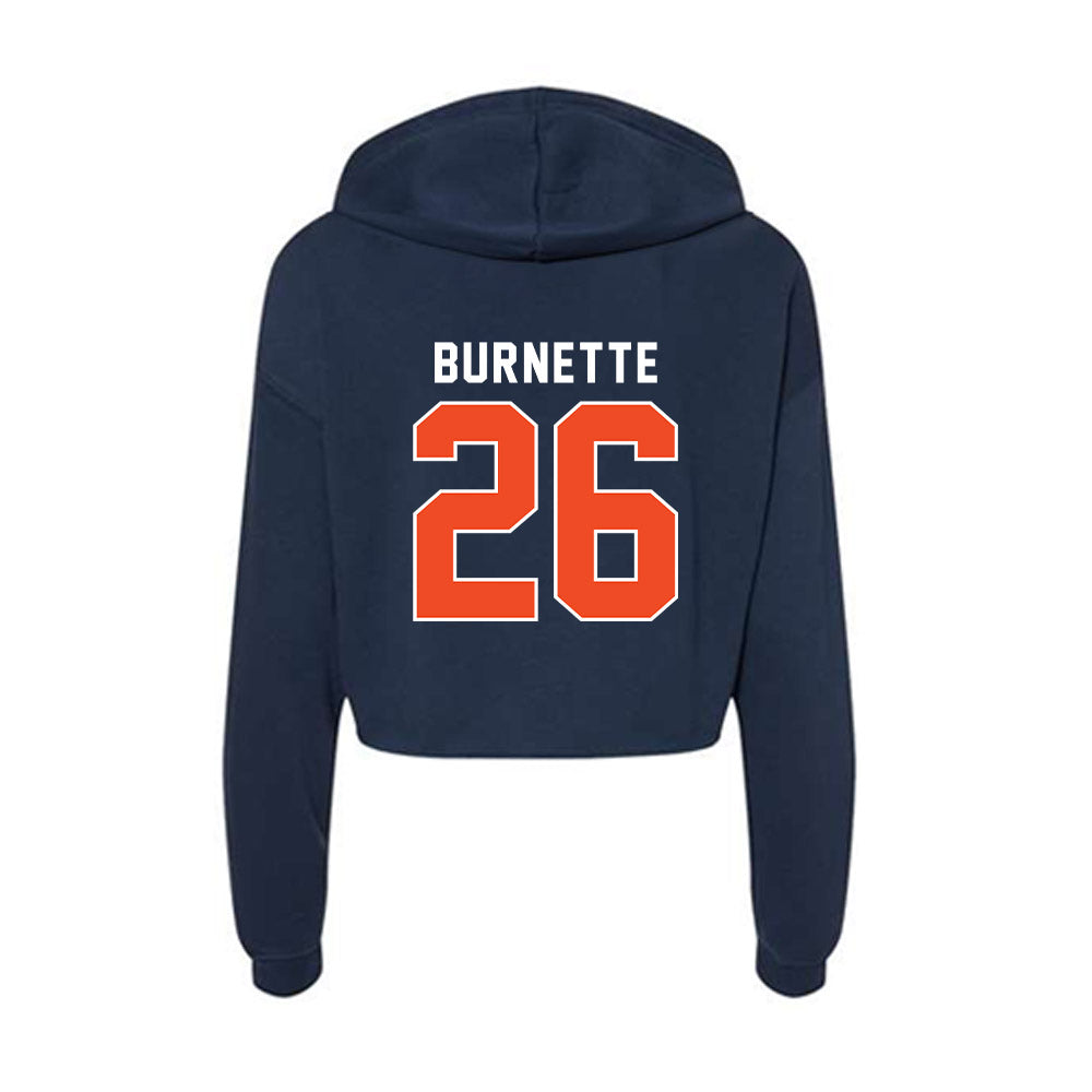 Auburn - NCAA Football : Christian Burnette - Women's Crop Fleece Hoodie-1