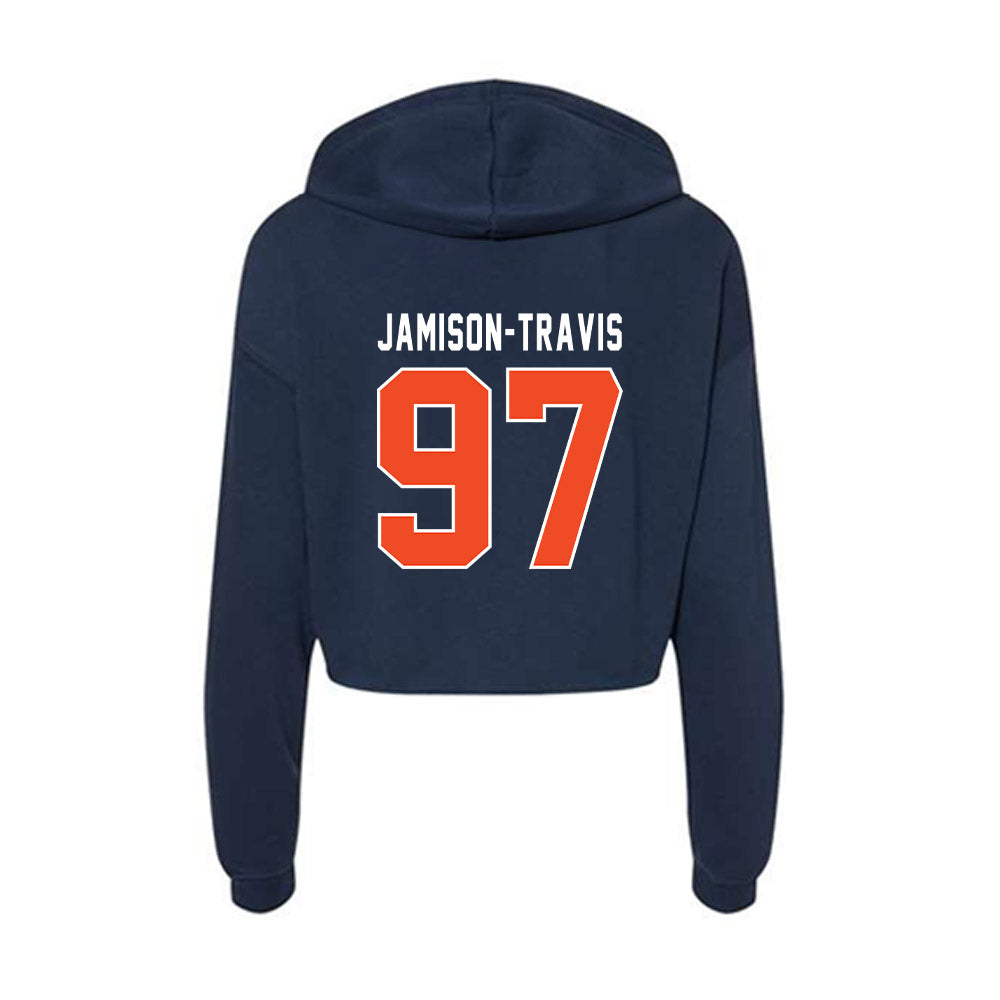 Auburn - NCAA Football : Quientrail Jamison-Travis - Women's Crop Fleece Hoodie-1