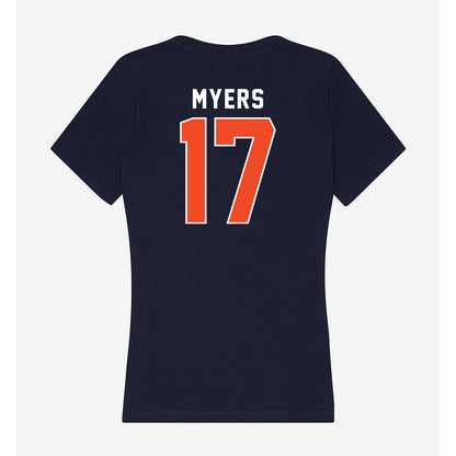 Auburn - NCAA Football : Will Myers - Women's V-Neck T-Shirt-1