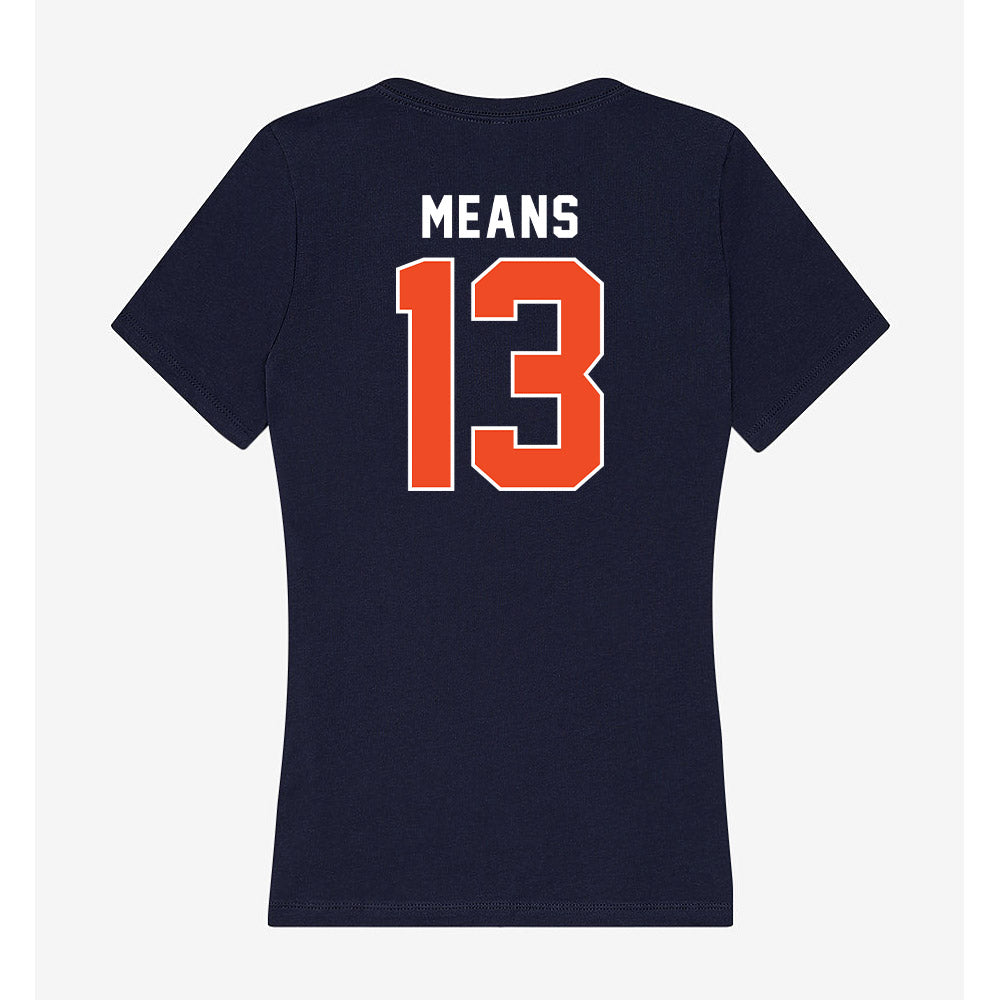 Auburn - NCAA Women's Soccer : Asha Means - Women's V-Neck T-Shirt-1