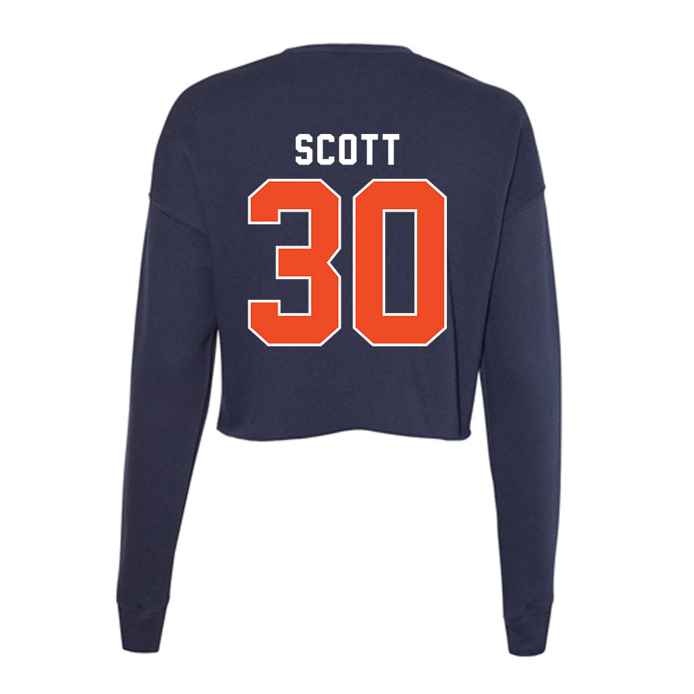 Auburn - NCAA Women's Basketball : Savannah Scott - Women's Cropped Crew Fleece-1