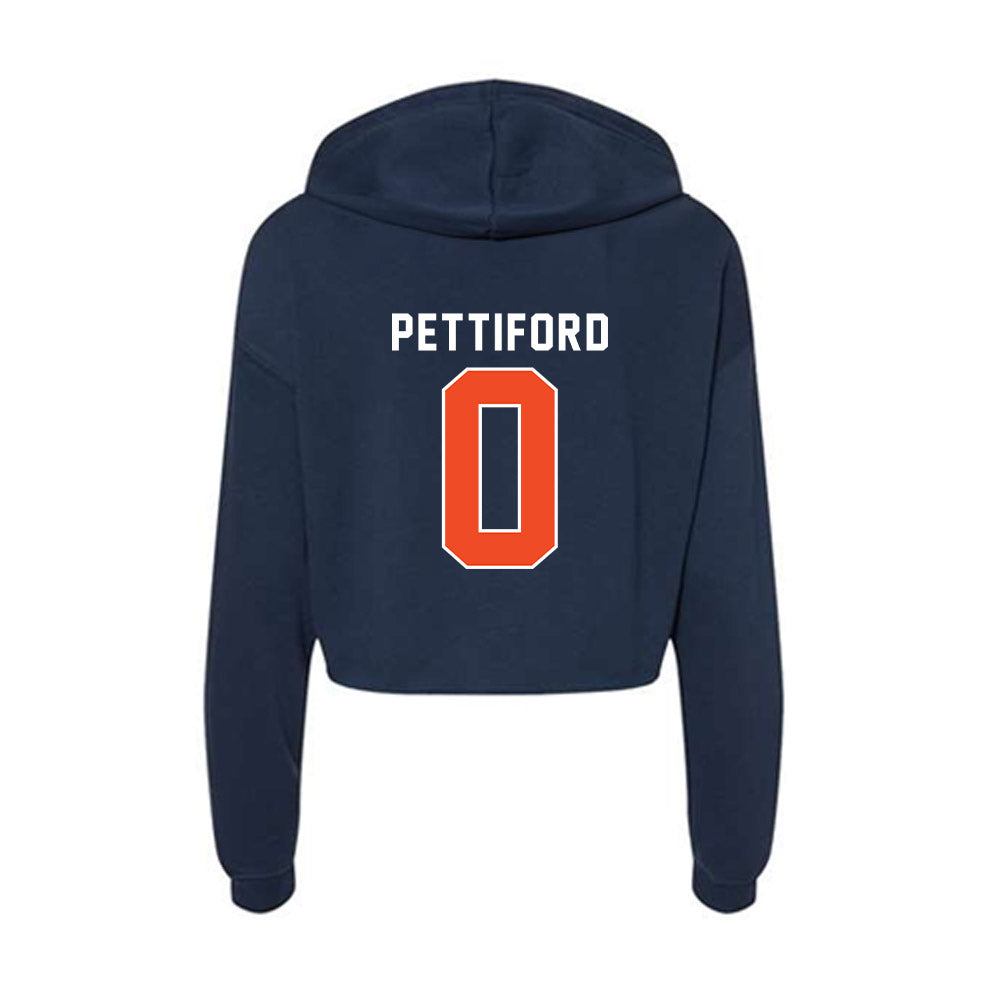 Auburn - NCAA Men's Basketball : Tahaad Pettiford - Women's Crop Fleece Hoodie-1