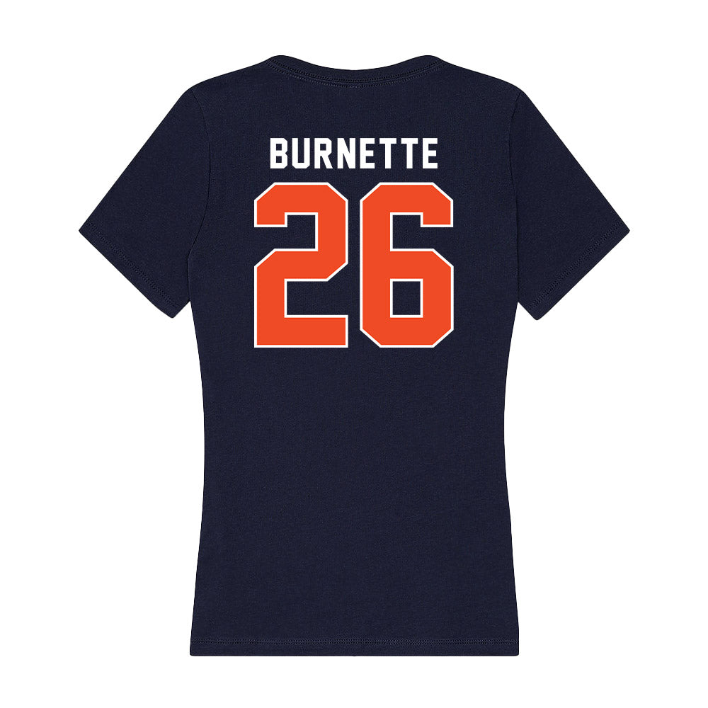 Auburn - NCAA Football : Christian Burnette - Women's V-Neck T-Shirt-1