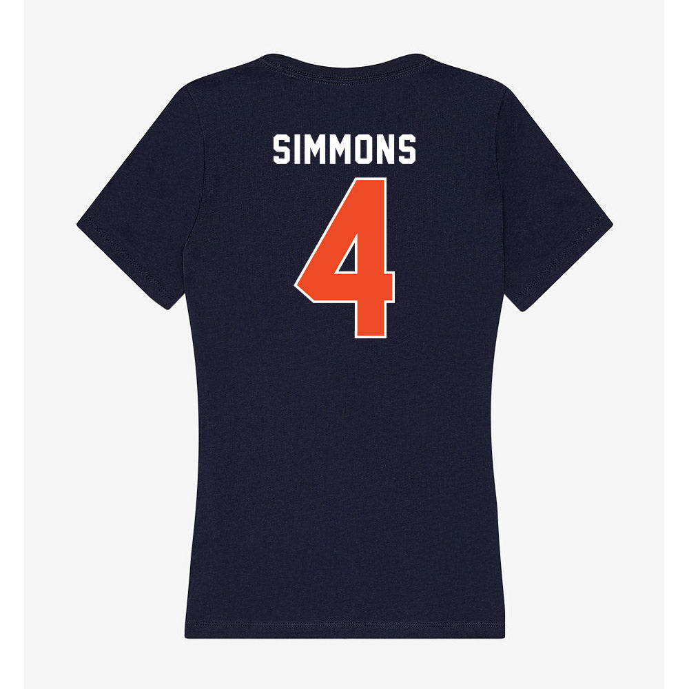 Auburn - NCAA Football : Malcolm Simmons - Women's V-Neck T-Shirt-1