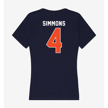 Auburn - NCAA Football : Malcolm Simmons - Women's V-Neck T-Shirt-1