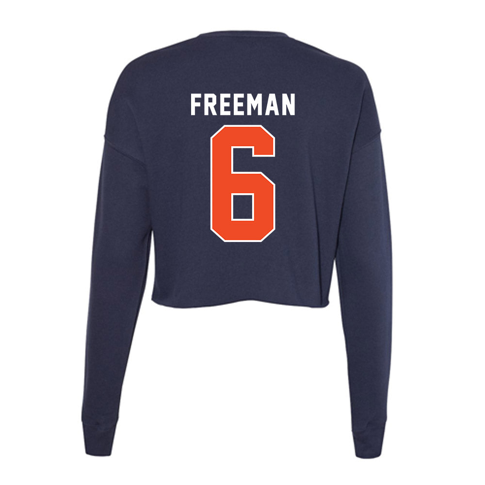 Auburn - NCAA Men's Basketball : Elyjah Freeman - Women's Cropped Crew Fleece-1