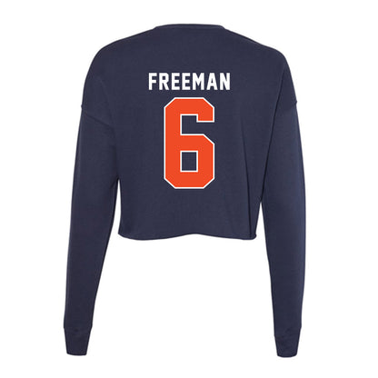 Auburn - NCAA Men's Basketball : Elyjah Freeman - Women's Cropped Crew Fleece-1