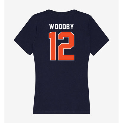 Auburn - NCAA Football : Blake Woodby - Women's V-Neck T-Shirt-1
