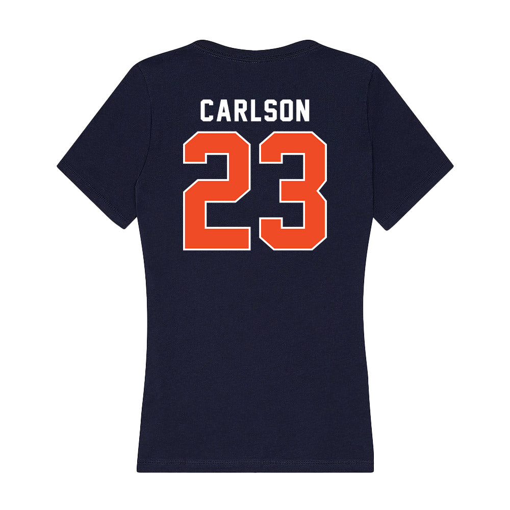 Auburn - NCAA Baseball : Parker Carlson - Women's V-Neck T-Shirt-1